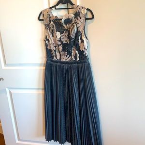 Tracy Reese lace bodice dress with pleated skirt